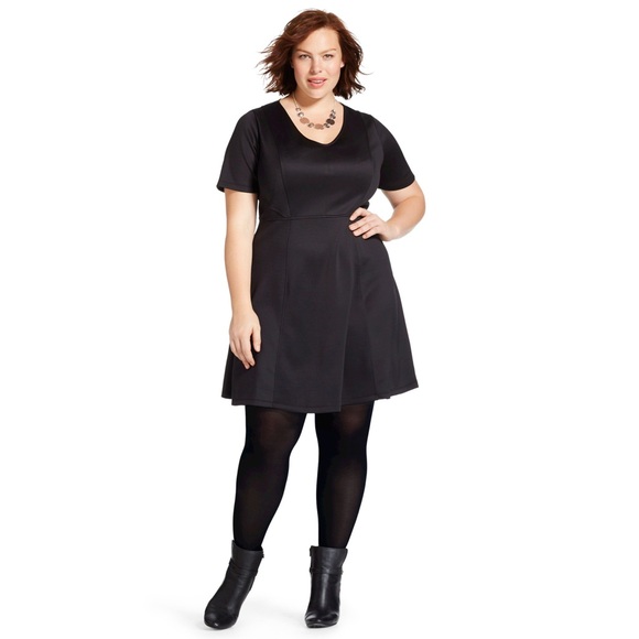 Ava & Viv Dresses & Skirts - Ava & Viv Black Scuba Knit Dress Size 2X